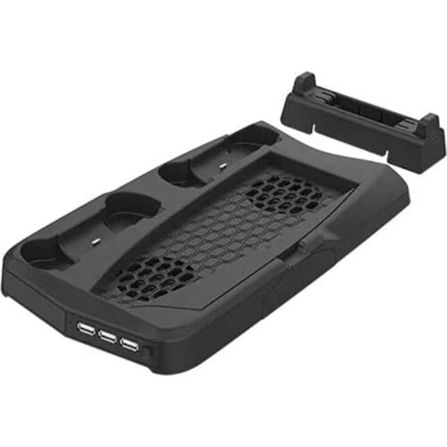 HX6A Host Cooling Fan Base Earphone Storage Bracket Handle Seat Charging Disc Storage Rack For PS5 DE/UHD