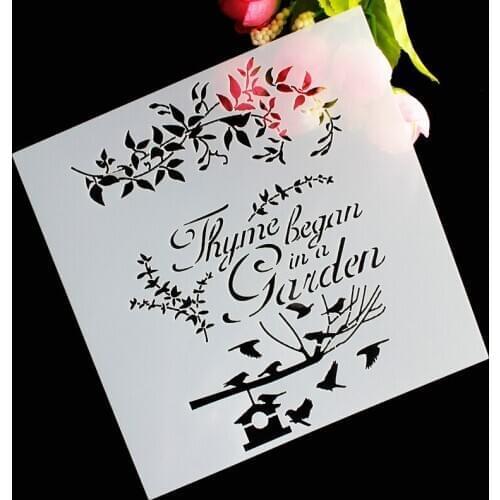 DIY Craft Bird Vine Flower Layering Stencils For Walls Painting Album Decorative Embossing Paper Cards cake tools