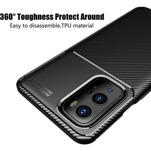 For OnePlus 9 Pro Case Shockproof Bumper Soft Silicone Matte Carbon Fiber Back Cover One Plus 9 Pro Phone Case For OnePlus 9 Pro