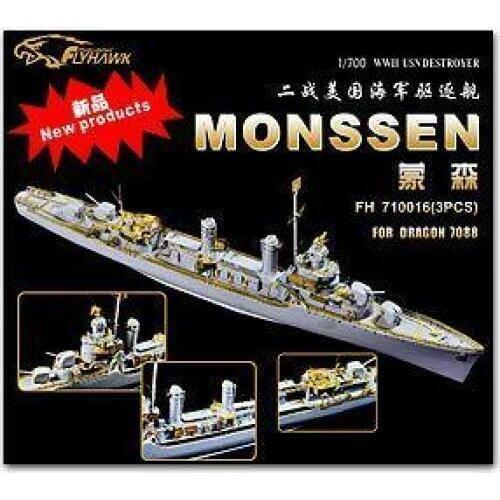 Flyhawk FH 71016 World War II U.S. Navy Grievous Class " Monson" Destroyer Metal Etching Parts