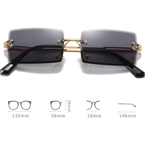 Gradual Polarized Sunglasses Lightweight Frameless Sun Protection Special Glasses For Women Men d88