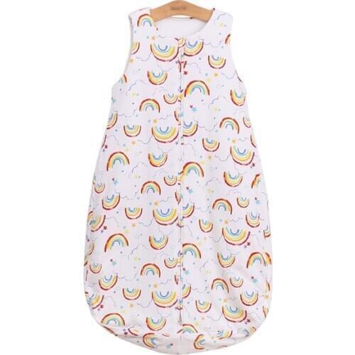 Cotton Newborn Baby Boys Girls Sleeping Bag Full Printed with Zipper Toddle Bedding Baby Saco De DormirPara Sacks Sleepsack