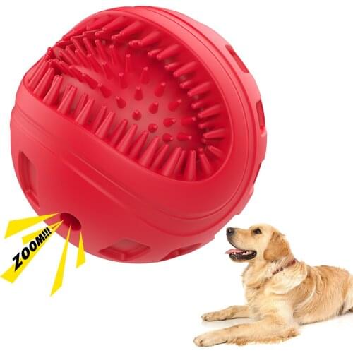 Dog Squeaky Toy for Aggressive Chewers,Dog Chew Toy Large Breeds Ball,Almost Indestructible Tough Durable Natural Rubber Dog Toy