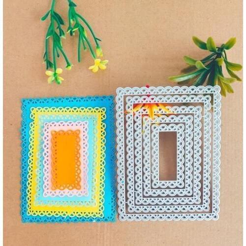 Lace box classic pattern 5 pieces of box background decorative metal cutting die cutting tool stamping die new paper jam