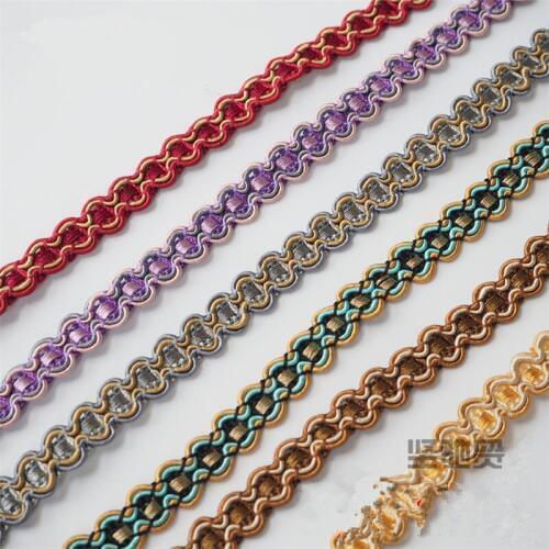 12Yards 1cm Curtain Lace Accessories Trims Jacquard Knitting Curtain Stitching Lace Drama Clothing Belt Edge Decorative Ribbon