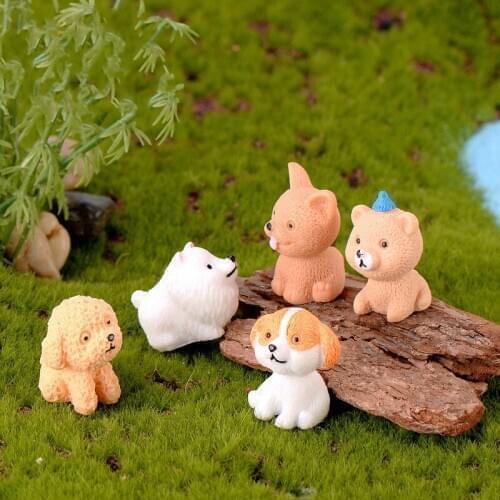 Mini Cute Puppy Micro Landscape Resin Creative Simulation Cartoon Dog Decoration DIY Dog Decorating Accessories