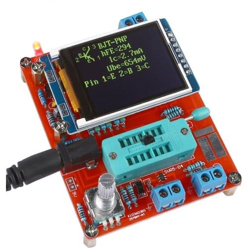 LCDGM328 Transistor Tester Multifunctional tester Diode Capacitance ESR Voltage Frequency Meter PWM Square Wave Signal Generator