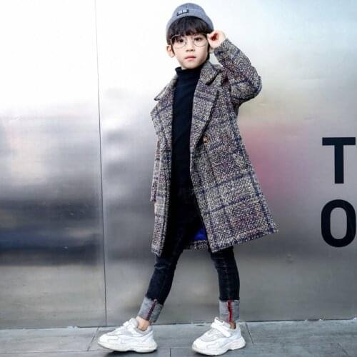 Fashion Long Boys Jackets Children Autumn Winter Clothes Boy Coats Warm Wool Coats For Kids Boys Outerwear 3 4 6 8 10 12 Year