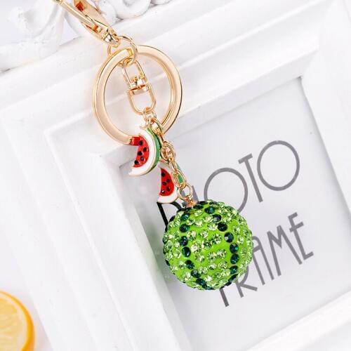 Fashion Watermelon Ball Key Chain Ring Pendant Zinc Alloy Keychain keyring for Women Bag Key Holder Accessory CH996