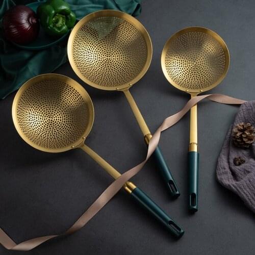New Stainless Steel Colander Filter Oil Pot Food Filter Cookware Colander Fried Filter Kitchen Baking Cooking Tools