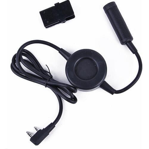 New Waterproof PTT Cable K Plug for Z Tactical II H50 MSA SORDIN H60 HD03 PTT Cable for baofeng UV-5R Kenwood Radio Comunicador