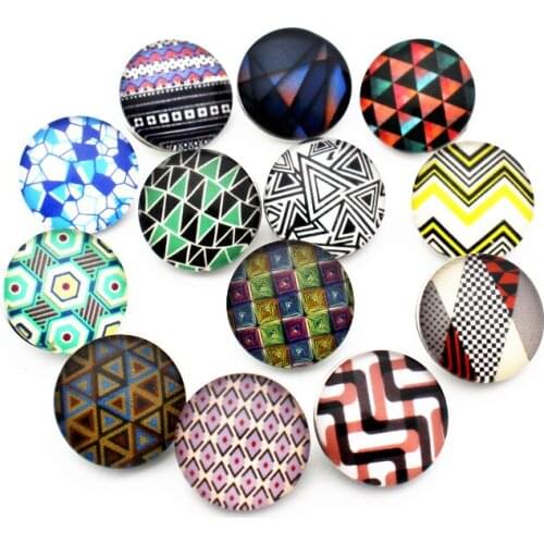 Wholesale 12pcs/lot glass 18mm snap buttons figure leather clasp snap button bracelet snap Bangles jewelry