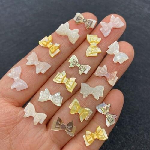 Wholesale Multicolor Bow Shape Pendant Natural Shells for Jewelry Making DIY Handmade Accessories Beaded Decoration Fashion