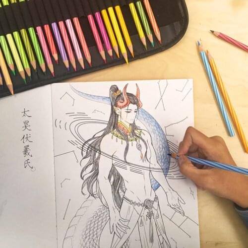 2021 Creative Chinese Coloring Book Line Sketch Drawing Textbook Vintage Ancient Beauty Painting Adult Anti Stress Coloring Book