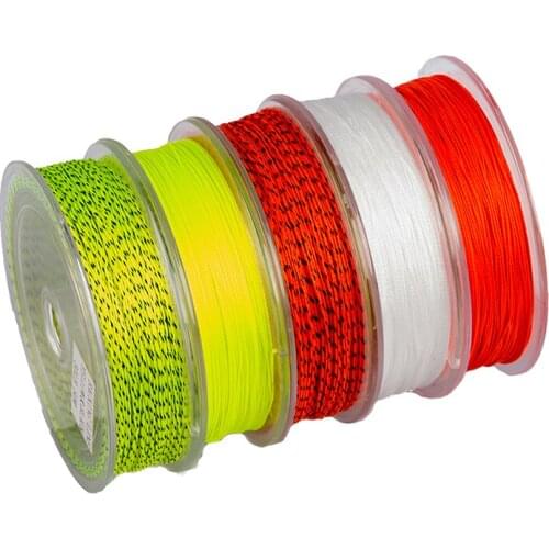20/30LB Line Backing Fly Fishing Trout Line & Loop White Orange Yellow Braided