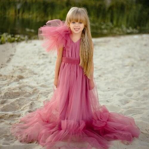 Girls Party Dress Birth Day Party Dress for Gril Outdoor Fancy Photography Props Photo shoot Clothes Princess Dress
