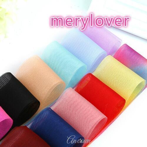 Romantic Snow Yarn 60mm (50meters/roll) Sheer Crystal Organza Tulle Roll Gift Box Packaging Ribbon DIY Handmade Wedding Supplies
