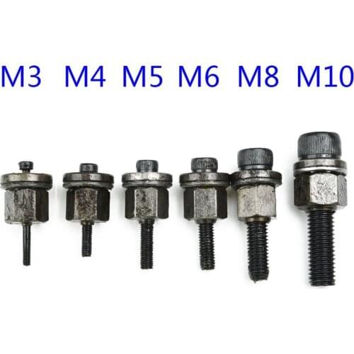 6Pcs Hand Rivet Nut Gun Head Nuts Simple Installation Manual Riveter Rivnut Tools M3 M4 M5 M6 M8 M10