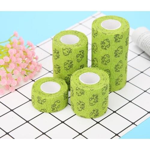 Self Adhesive Pet Elastic Bandage Dog Puppy Cat Breathable Non-Woven Fabric Sports for Household Animal Dogs Ornaments