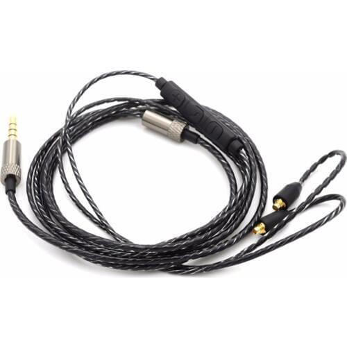 Replacement DIY Upgrade Cable Cord Line with Mic Remote for Shure SE215 SE315 SE425 SE535 SE846 UE900 Headphone Headset Earphone