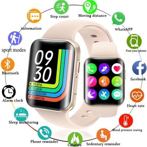 2021 Fashion Smart Watch Women Thermometer Sleep Heart Rate Monitor Clock Bluetooth Call Watches Ladies Blood Oxygen Smartwatch