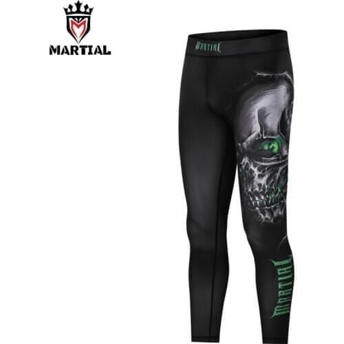 Martial:2021 NEW HIGH QUALITY GREEN REAPER SUBLIMATION SPATS BJJ PANTS GYM PANTS COMPRESSED LONG PANTS