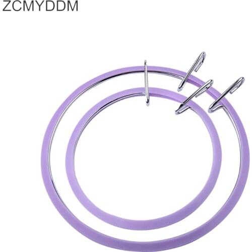 ZCMYDDM 1/2PCS Embroidery Hoop Tool Art Craft Cross Stitch for Hand Embroidery Circle Round Stainless Steel Craft Sewing Tools