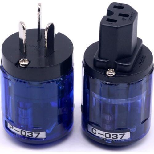 1Pair P-037 And C-037 AU Power Plug IEC Audio Connector HiFi Ac Power Cord Plugs For Speake