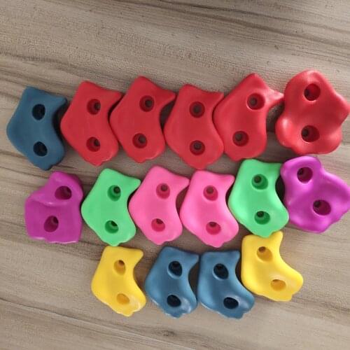 10Pcs/Set Climbing Rock Toys For Children Wall Stones Hand Foot Holds Grip Kits Kids Outdoor Indoor Playground Plastic Rocks