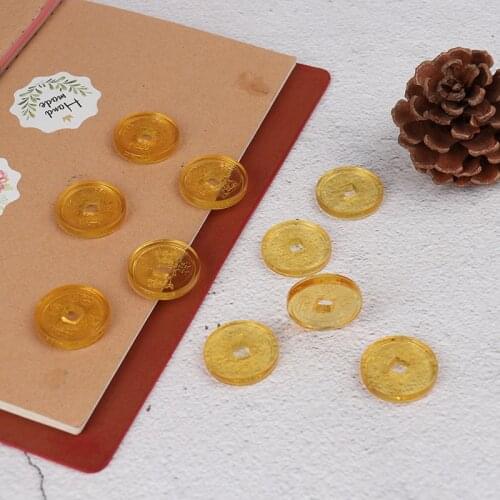10pcs/lot Feng Shui crystal coin Money LUCKY Fortune Wealth Chinese Coin Home Office Decoration Tabletop Ornaments Lucky Gifts