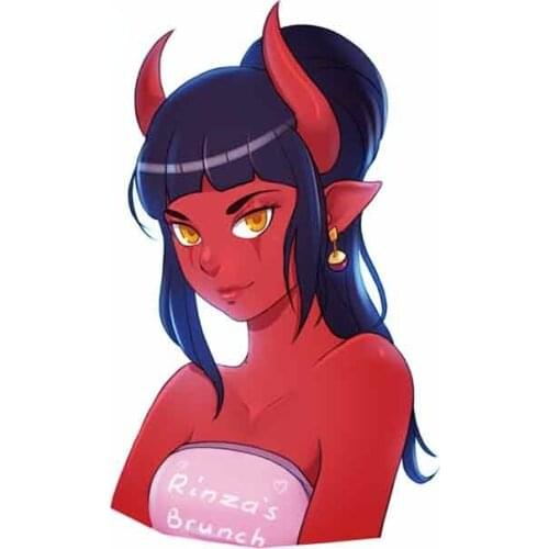 13cm x 8cm for Devil Elf Girl Funny Car Stickers DIY Vinyl Decal Repair Sticker Suitable for All Types of Vehicles