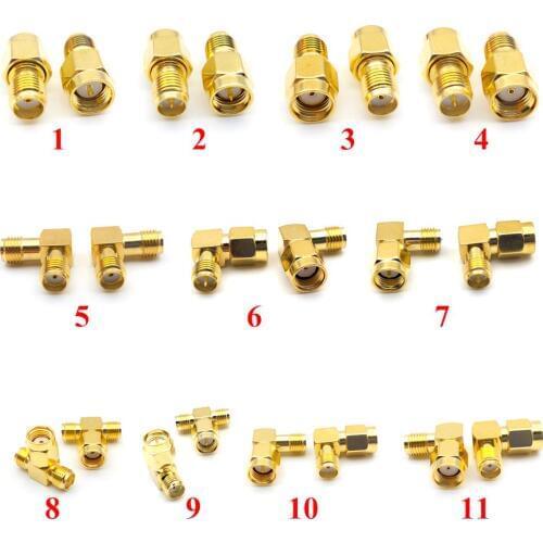 20pcs BRASS SMA RP-SMA Male Female To SMA RP-SMA Male Female Connector New