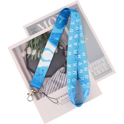 24pcs/lot MD1025 DMLSKY Please wash your hands Lanyard Fashion Neck Lanyard Phone Key For Doctor Nurse Accessories