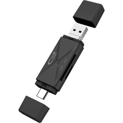 3 In 1 USB 3.1 Micro SD Card Reader Adapter Type-C & Micro USB & USB Memory Cardreader for Android Computer Extension Headers