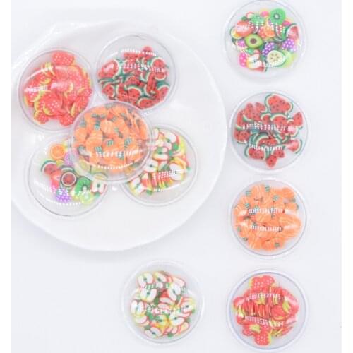 32Pcs 28mm Transparent PVC Circle Filling Shakers Fruit Clay Applique for DIY Crafts Headwear Hair Clips Bow Decor Accessory P36