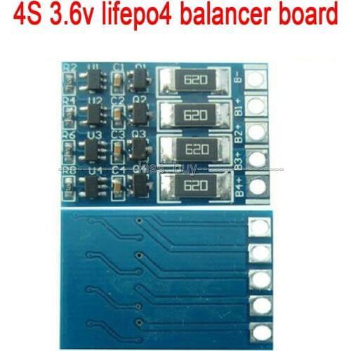 4S 3.6v lifepo4 balncing full charge 18650 lithium battery balance board balanced