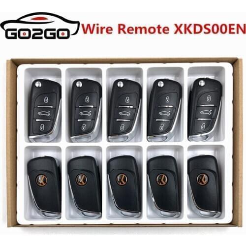 5pcs/lot 3 Button Xhorse VVDI2 Wire Car Key Remote Replacement XKDS00EN for VVDI Key Tool