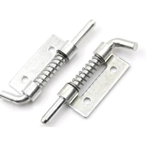 5x New Spring Loaded Metal Security Barrel Bolt Latch 5.3 X 1.7cm Silver Tone Spring Latches Door Cabinet Hinges Hardware