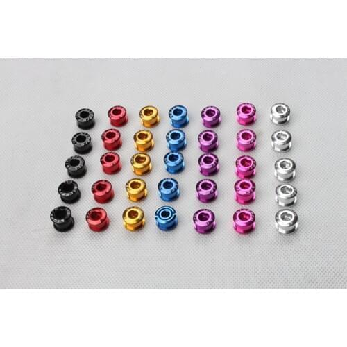 6.5mm wholesale 1.5g/pc 4 pcs bicycle single chain ring screws 7075 Aluminum alloy 7 colours for choose