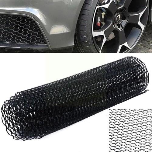 Hot Sale Aluminum Mesh Grill Cover Car Bumper Fender Net Kit Hood Vent Grille For Any Universal Body Car Grille Bumper Bla V3Z1