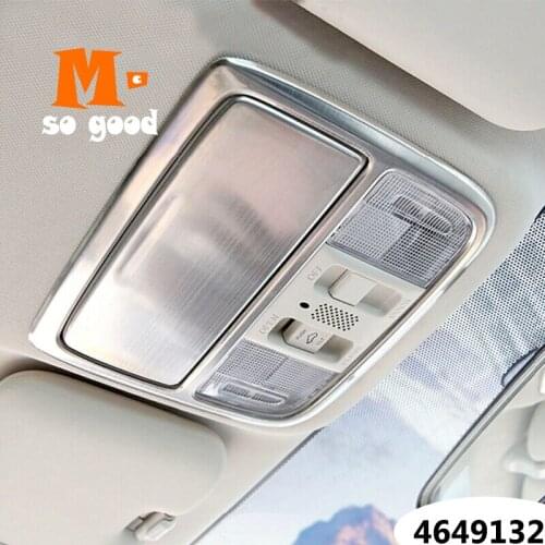 Car Front Reading Light Lamp Panel Frame Trim Cover Interior Accessories Stainless Steel for Honda CR-V CRV 2012 13 14 15 2016