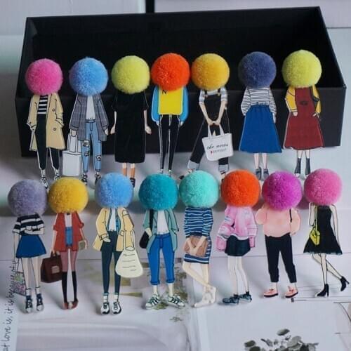 Free Shipping A Set Vintage Model Girls Brooch For Woman Men Acrylic Brooches Pin Cute Cartoon Brooches Fashion Lapel Pins Gifts