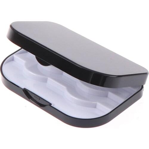 1 Piece Makeup False Eyelashes Storage Organizer Box Travel Lashes Holder Case Contan