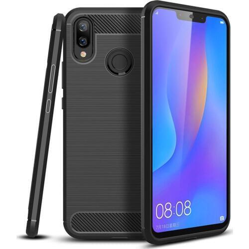 KOLPLER Phone Case For huawei Nova 3i CASE bumper on Cover Carbon Fiber soft TPU Silicon Anti-knock Case For Nova 3i case Capa