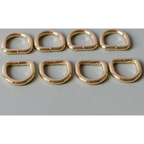 100 Pcs/Lot D-shaped Buckle Unwelded D ring For 5/8Inch(15mm) Webbing Durable Connect Buckle Flat D Rings Diy Collar Accessories
