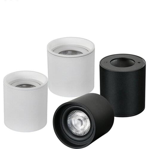 Dimmable Cylinder COB Ceiling Spot Lights 6W 10W 12W 15W 22W LED Downlights AC85~265V Backg Round Lamps Lndoor Lighting