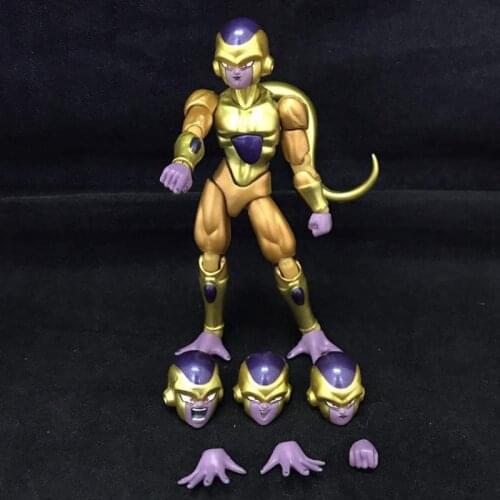 Dragon Ball Anime Peripheral SHF Golden Frieza Gold Frieza Doable Hand-made Doll Decoration Model Gift