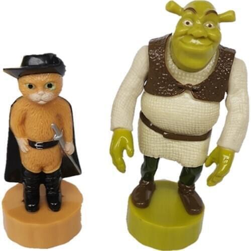 Shrek and Puss In Boots Toys PVC Action Figures Movies TV Plush Toys Kids Toys Gifts for Children Christmas New Year Gifts