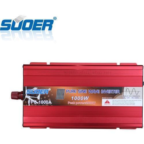 Suoer【 Pure Sine Wave Inverter 】power inverter 220v 12v dc ac pure sine wave inverter 1000w(FPC-1000A