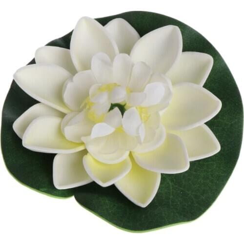 Artificial Fake Floating Flowers Lotus Water Lily Plants Garden Tank Pond Decor